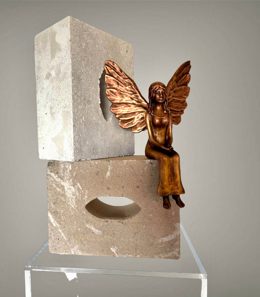 Hausschutzengel Mauriel 30 cm - Limitierte Sonderedition Bronze