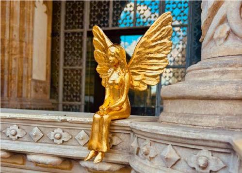 Hausschutzengel Mauriel 30 cm Kunstharz