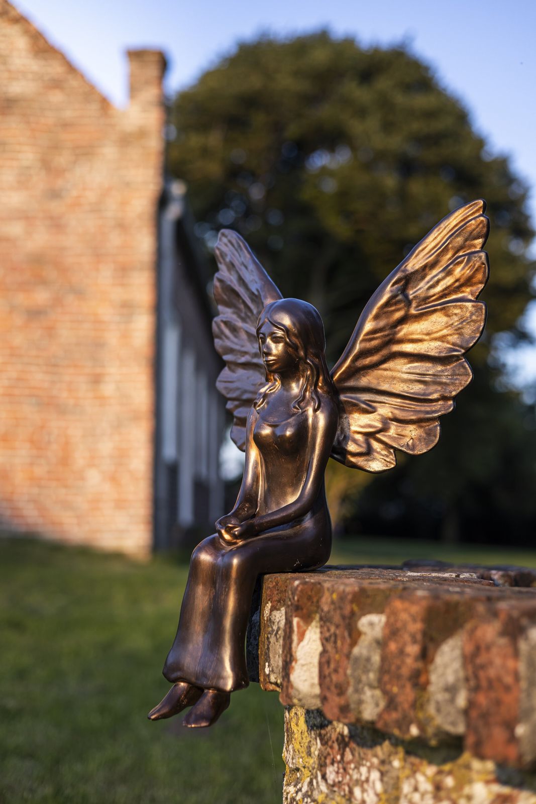 Hausschutzengel Mauriel 30 cm - Limitierte Sonderedition Bronze