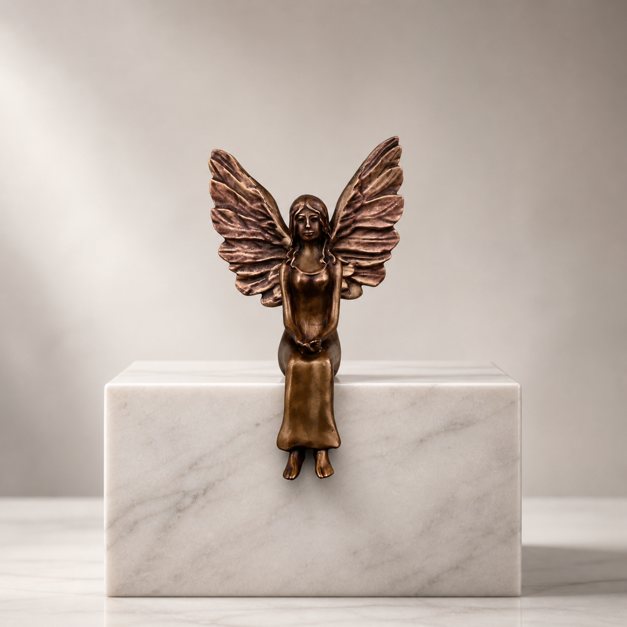 Hausschutzengel Mauriel 30 cm - Limitierte Sonderedition Bronze